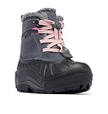Columbia Children's Powderbug Alpine Waterproof, Botas para Nieve, Graphite, Pink Haze, 29 EU