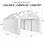Carport Replacement Canopy Cover Sidewalls for 10x20FT Frame, Heavy Duty Garage Car Tent Shelter Tarp with Ball Bungees, Waterproof & UV Protected (White, Frame is not Included)