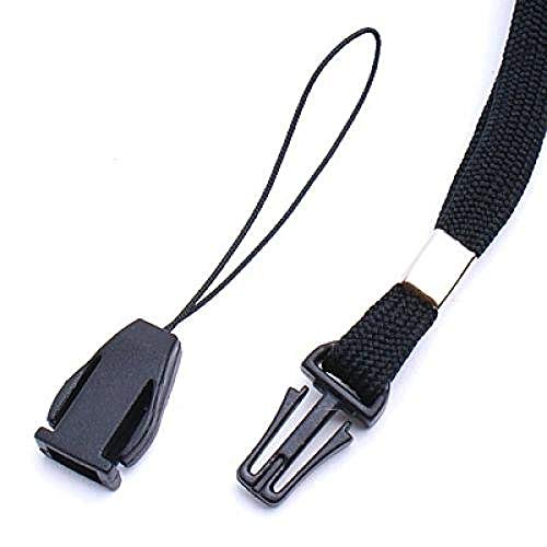 SZMYLED Lanière tour de cou 40,6 cm de long avec boucle détachable pour MP3 MP4 téléphone portable appareil photo Noir Cover