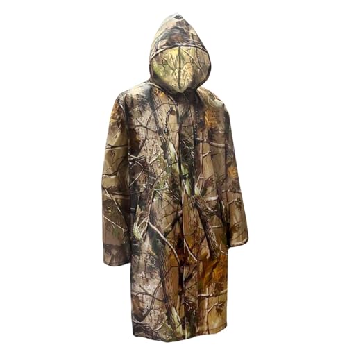 Image of Men's Camo Rain Jacket Waterproof Lightweight Windbreaker for Hunting Hiking Outdoor