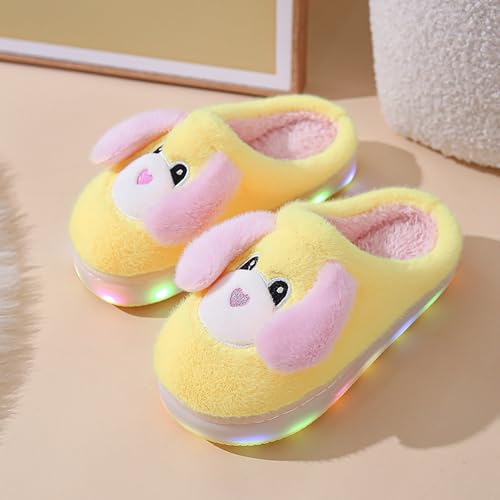 Boys Girls Cute Fuzzy Slippers Cartoon Animal Plush Slip On Slides Toddler Kids Non-Slip House Shoes Cozy Warm Indoor3