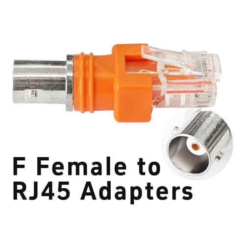 4 adaptadores BNC hembra a RJ45 para red miniatura 4