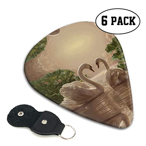Swan Green Leaves Lot de 6 médiators pour guitare acoustique, guitare électrique, basse, ukulélé – fin, moyen et épais - Les Beatles, Paul McCartney, John Lennon, RIngo Starr, George Harrison Swan Green Leaves Lot de 6 médiators pour guitare acoustique, guitare électrique, basse, ukulélé – fin, moyen et épais – Image 3