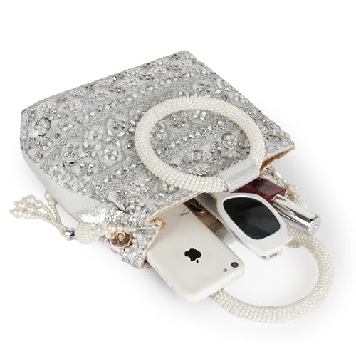 Image of Nevis Stylish Embroidery Unique Design Traditional Wedding Party Handheld Potli Bag For Women