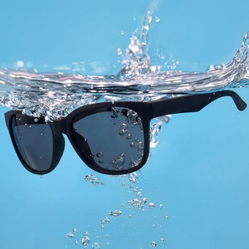 Geiserailie 1 Pcs Floating Polarized Fishing Sunglasses for Men Women UV Protection Lightweight Frame Boating Fishing Sport Glasses (Black)