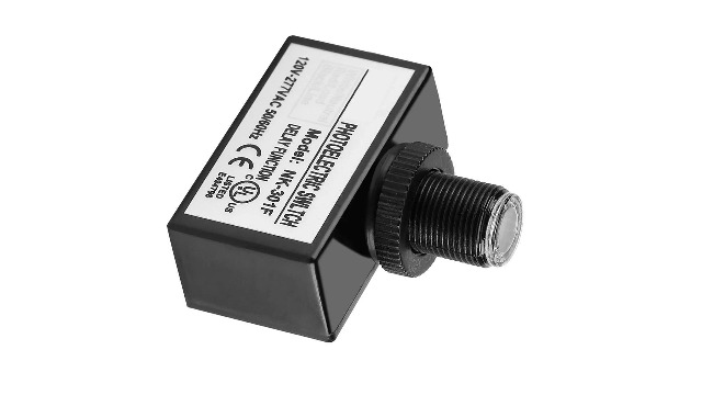 Interruptor Fotoeléctrico De 15A Con Sensor De Luz - Ajuste De Sensibilidad, Protección IP44, Para Luces Automáticas
