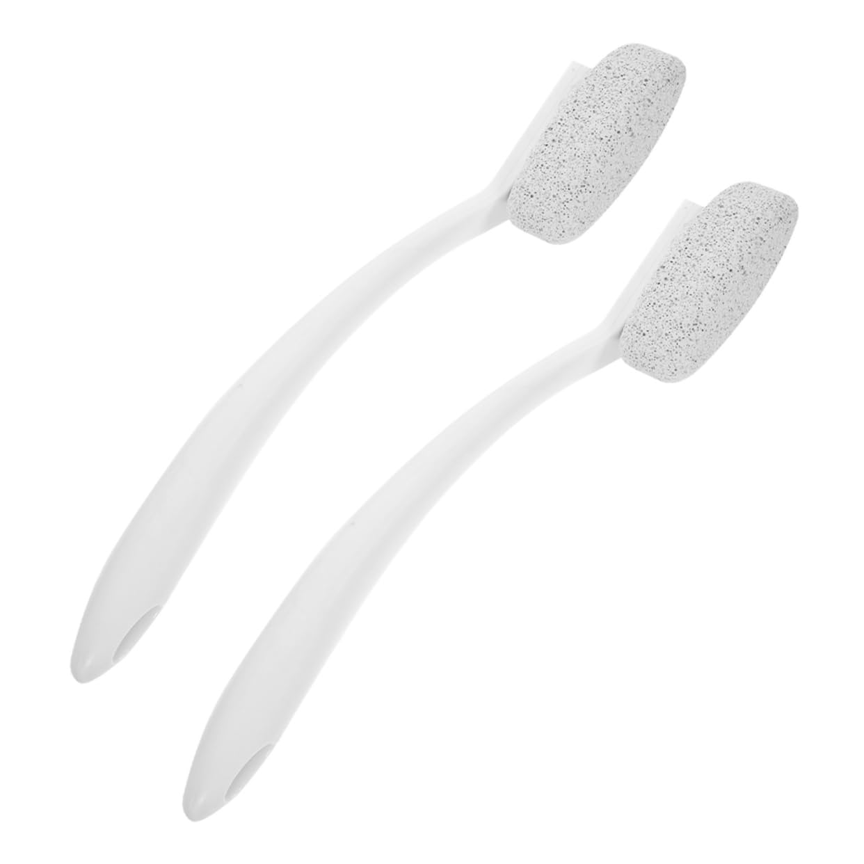 Healvian 2pezzi Pietra Pomice per Piedi Manico, Rimuovi Calli e Duroni, Esfoliazione Delicata per Tutti i Tipi di Pelle, Bianco