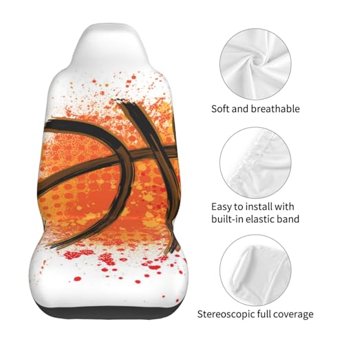 Funda universal para asiento de coche con pintura abstracta naranja para revivir tu pasión 7