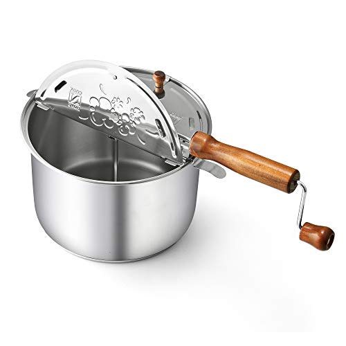 Cook N Home 02627 6 Quart Stainless Steel Popcorn Popper, Silver #TOP5