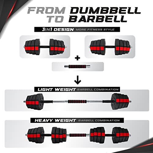 Yes4All Cement Adjustable Dumbbell - 66Lbs #TOP3