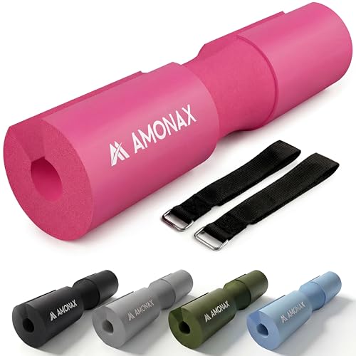 Amonax langhantel polster, extra dicke nackenpolster langhantel- Barbell Pad nackenschutz für hip thrust und squat, und andere Übungen, Fitness, Krafttraining für Männer und Frauen (Schwarz)