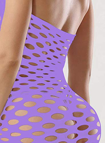 Vorifun Sexy Womens Strapless Fishnet Lingerie Sleepwear Mini Dress Tube Chemise Bodysuit One Size thumb #5