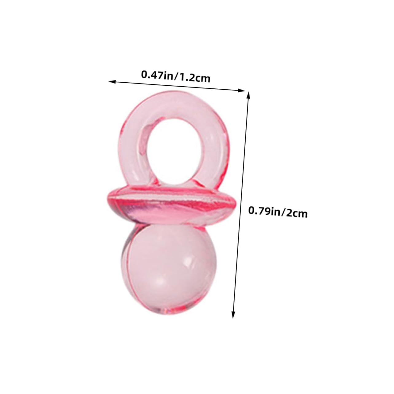 Abaodam 200pcs Acrylic Mini Pacifiers for Shower Games Baby Shower Favors Gender Reveal Decorations