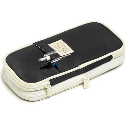 Mochilas Y Bolsas, Office Product MESVIER Estuche para Lápices de Gran Capacidad, Lapicera Expandible con 4 Compartimientos, Lapiceras Organizadoras Aesthetic para Escolar Oficina Trabajo