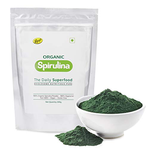 Image of Parry's Wellness Organic Spirulina Powder - Most Bio-available Protein and Nutri-dense Superfood | Immunity & Health Supplement | Metabolism Booster 100% Vegan | Made In India - 200 gram