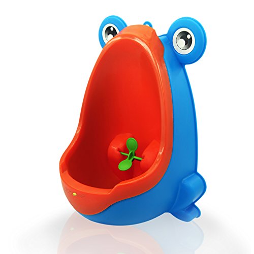 Sundee Boy's Baby Urinal - Cute Frog Standing Potty Training Urinal for Pee Trainer with Funny Aiming Target - Blue