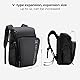 K&F Concept Kamerarucksack, Fotorucksack für Fotografen, Kamerarucksack mit 16Zoll-Laptopfach, kompatibel für Canon/Nikon/Sony/DJI Mavic Drone (Alpha Rucksack 25L), Grau