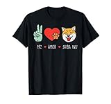 Esta lindo Paz Amor Shiba Inu Perro T-Shirt es una idea de regalo genial para los amantes de los perros. Consulte nuestra marca para más cachorros para niños, niñas, hombres, mujeres, adolescentes, adultos y familias.