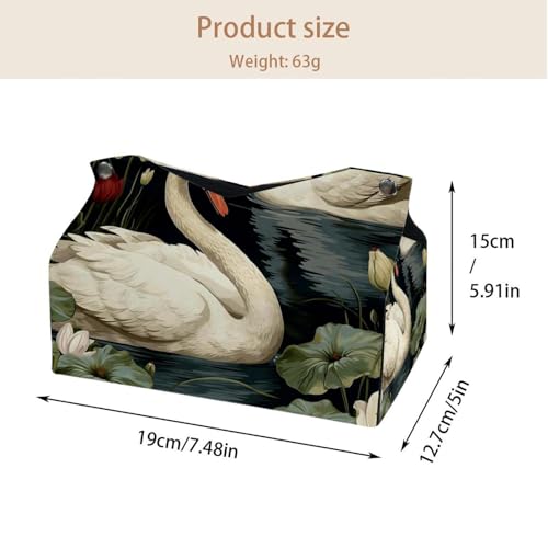 Boîtes à mouchoirs cygne design pour table de salon et commode de chambre