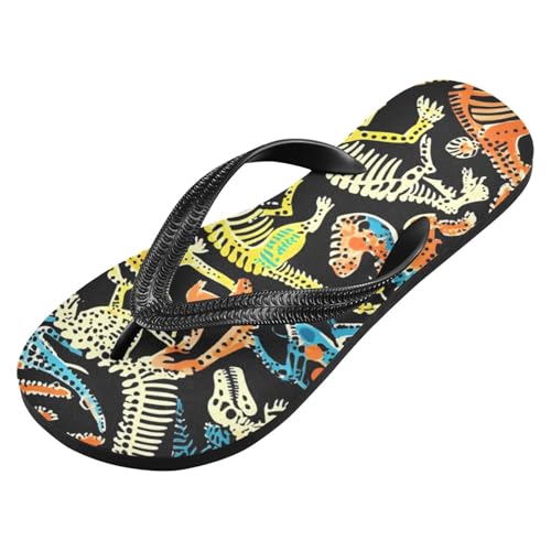 Cute Dinosaur Roar Men's & Women's Classical Beach Rubber Sandal Flip Flop Comfortable Slipper 214B8382