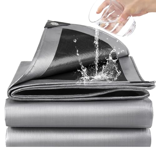 Heavy Duty Waterproof Tarpaulin (180g/m Thick) - Frost & UV Resistant PE Plastic Tarp for Garden Gazebo Camping Furniture Shed (2mx3m)