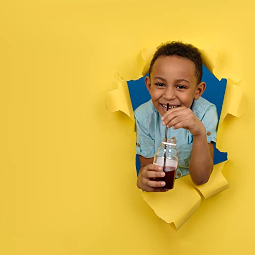 200 Count 100% Plant-Based Compostable Black Pla Straws-Ktob Biodegradable Flexible Drinking Straws - A Fantastic Eco Friendly Alternative To Disposable Plastic Bendable Plasticless Straws #TOP6