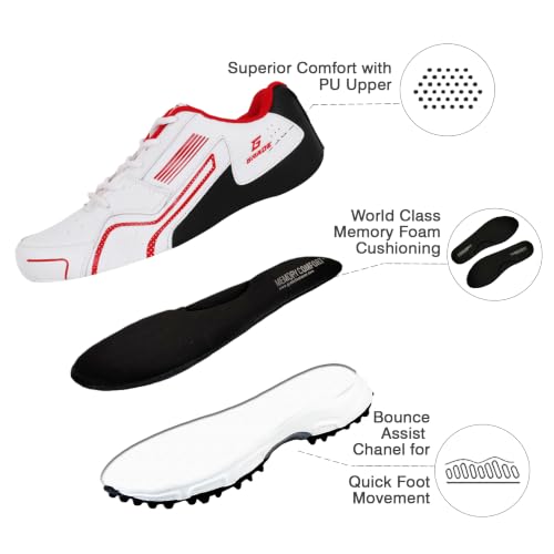 Image of Grade Century Cricket Shoes for Men with Memory Foam Comfort|Rubber Spike Shoes|Comfortable & Lightweight Shoes Men|Mens Shoes