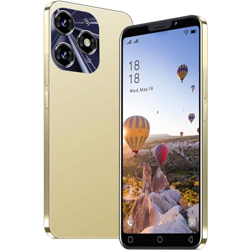 KostSell Basic 3G Mobile Phone, 5.0'' Screen, Android 9.0 OS,16GB ROM (SD to 128GB), Dual SIM Dual Cameras，Face ID Unlocked Cell Phones (Yellow)