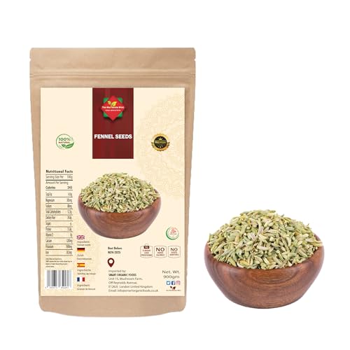 Fennel Seeds (900g/31.75oz) | Saunf (Soonf) | Gluten Free |100% Raw Fennel Seed from India | Authentic | Vegan | Non GMO | No Additives