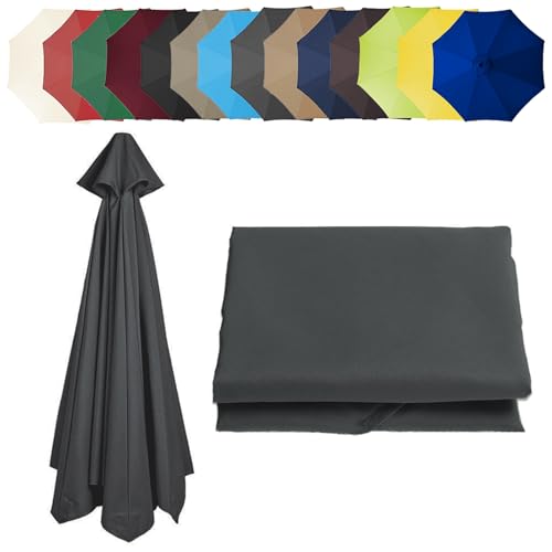 Rechange Toile De Parasol De Jardin À 6 Nervures/8 Nervures, Auvent De Rechange Pour Parasol De Terrasse (200cm/2.7m/300cm) - Épais Et Résistant - Toile De Parasol Deporté - Pour Plage/piscine/Jardin(