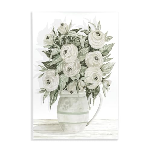 Stupell Industries 'White Ranunculus Blossoms Flower Vase'| Wall Plaque Art - image 1