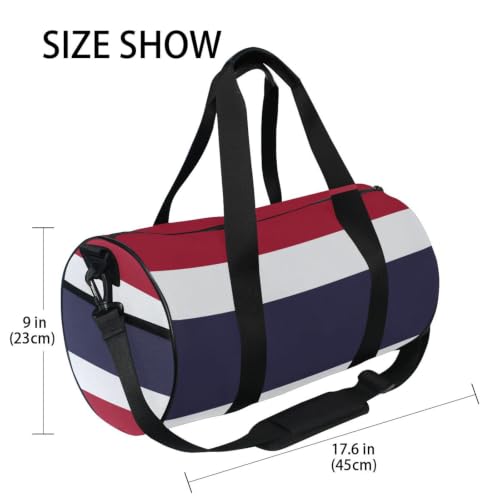 Bolsa de gimnasio redonda de lona con diseño de Tailandia para uniseX 4