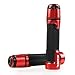 Universal 7/8'' 22mm Motorcycle Powersports Handlebar Grips with Bar End for Honda CBR600RR F2 F3 F4 F4i CBR650R 400 600 1000RR 250R 900RR 125R 150R 250R (Red)