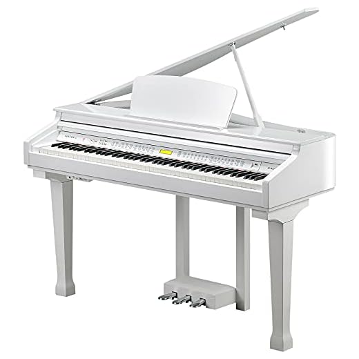 Kurzweil KAG100 lucido bianco digitale Baby Grand piano