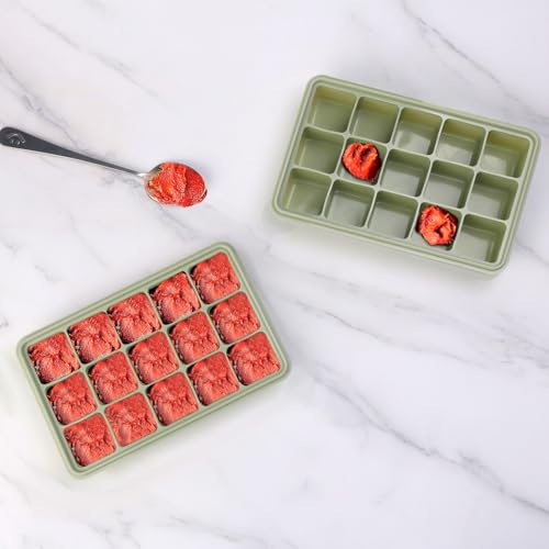 Moldes de silicona para congelador 2 cucharadas, verde 4 piezas miniatura 5