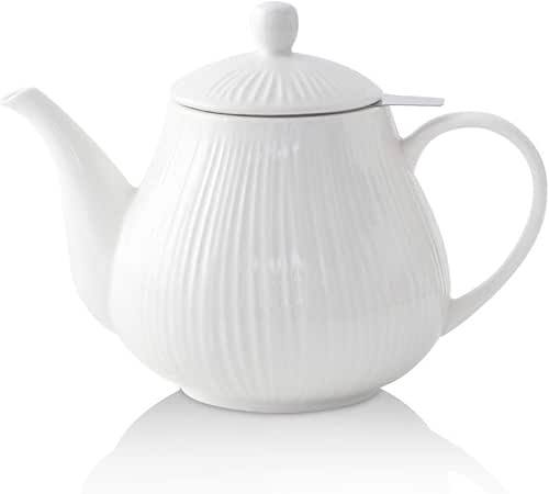 KOOV Ceramic Teapot with Infuser, 40 ounce Tea Pot with