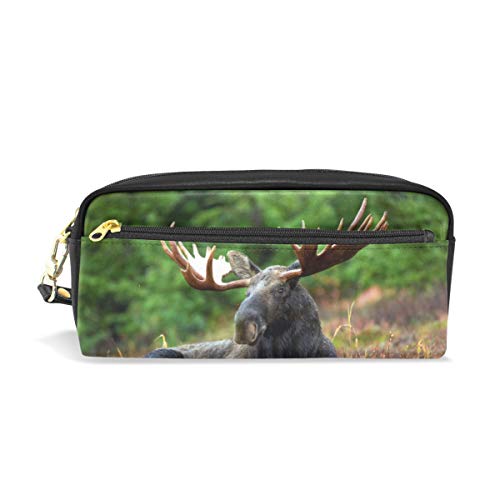 Lápiz Bolsa Bolso Funda Animal lindo Moose Macho Maquillaje Cosmético para niñas Niños