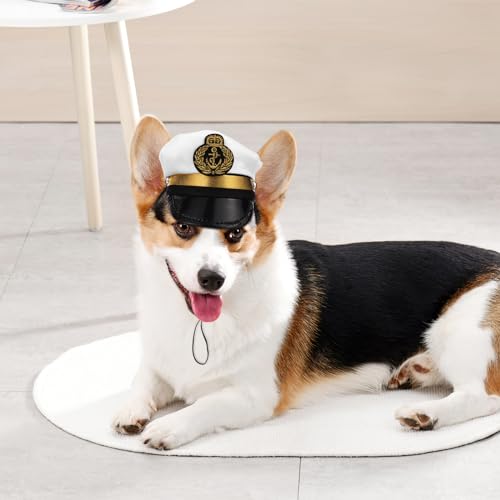 Gorro Capitán Náutico para Perros y Gatos miniatura 3