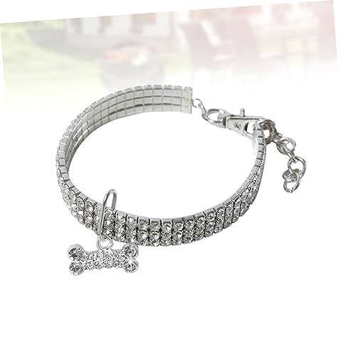 Collier élastique pour chien extensible avec strass et boucle sécurisée Housoutil - 8