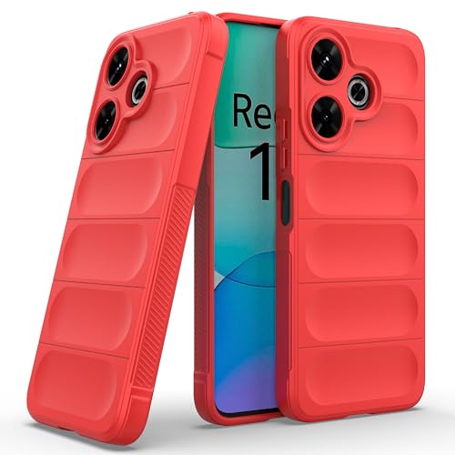 Image of Zapcase Back Case Cover for Mi Redmi 13 5G | Compatible for Mi Redmi 13 5G Back Cover | Liquid Silicon Magic Case with Camera Protection | Red