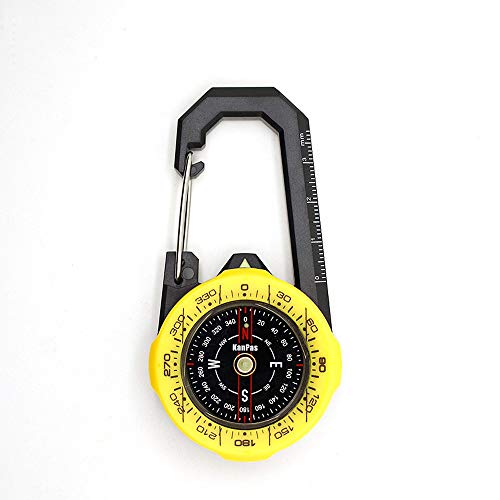 Boussole extérieure mousqueton pour randonnée et camping sauvage avec double index