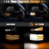 HERCOO Side Tow Mirror Lights Turn Signal Marker LED Sequential Switchback Dynamic Turn Signals & Backup Lamps Spot Light Assembly for Ford F150, F250, F350 Super Duty
