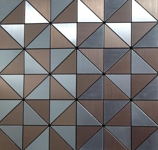 Self-Adhesive Metal Wall Tiles, Silver, 3D Mosaic, 30x30 cm, Peel and Stick, for Kitchen Backsplash, Pack of 1 (6, Design 3)-image-38