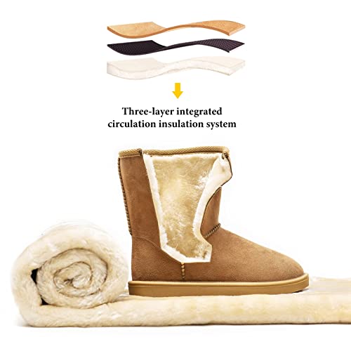 DKSUKO Women's Classic Waterproof Snow Boots Winter Boots4