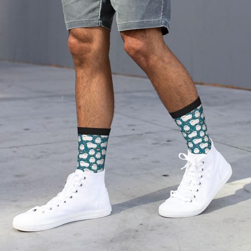 Image of MOLIAN Athletic Crew Cushion Socks Unisex Breathable Mid-Calf Socks for Running Workout