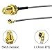 TUOLNK IPX MHF1 to SMA Cable, SMA Female to MHF1 UFL Female WiFi Pigtail Grey Cable for Network Card 1.13mm Coaxial Coax Cable Low Loss 6inch (15cm) 5Pack