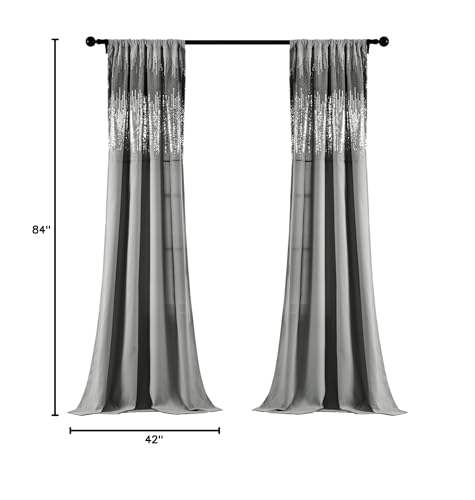 Lush Decor 16T005368 Shimmer Sequins Window Curtain Panel Pair thumb #9