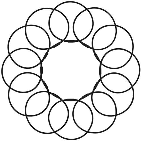 Kisangel Fasce Elastiche Antiurto per Supporto Microfono in Gomma 12 Pezzi 22 CM – Anelli Smorzatori Antivibrazione Compatibili Microfoni a Condensatore per Registrazione Stabile