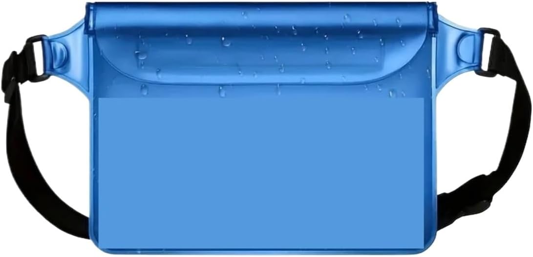 1pcs Mobile Phone Waterproof Pouch For Outdoor Swimming Drift Diving Waist Pack(Black-Blue)