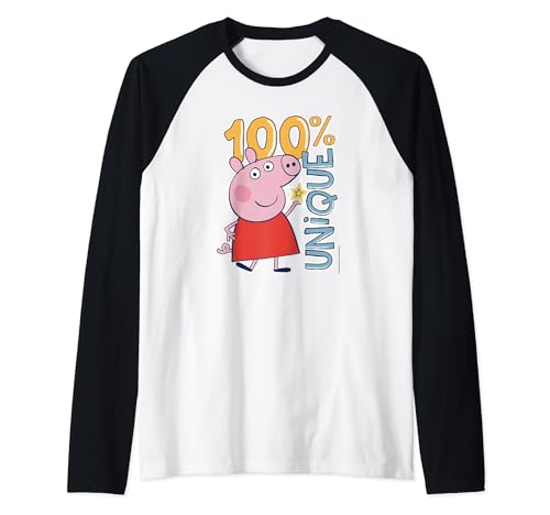 T-shirt Peppa Pig raglan de baseball à dessin coloré unique, idée cadeau enfant